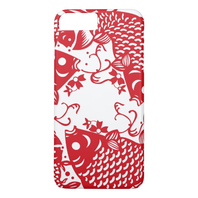 Red Whirling Koi Carp Fish Group iPhone Case-Mate iPhone Hülle (Rückseite)