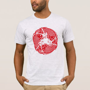 Red Whirling Koi Carp Fish Group Klassik Männer T T-Shirt