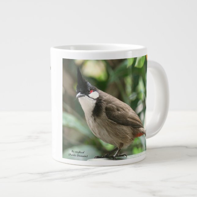 Red-Whiskered Bulbul 20 oz. Tasse von RoseWrites (Vorderseite Rechts)
