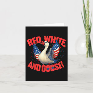 Red White & amp; Goose Retro 4. Juli Patriotic Karte