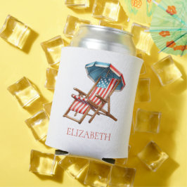 Red White and Blue 4. Juli Strandstuhl Dosenkühler