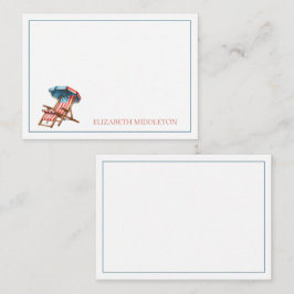 Red White and Blue 4. Juli Strandstuhl Mitteilungskarte