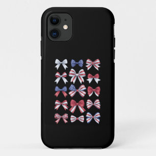 Red White and Blue American Coquette Bows 4. Juli Case-Mate iPhone Hülle