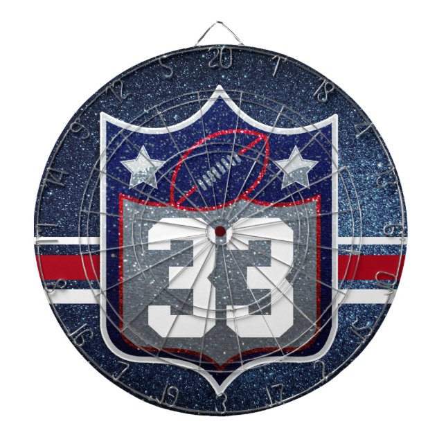 Red White and Blue American Football Team Sports Dartscheibe (vorne)