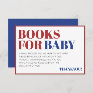 Red White and Blue Books for Baby 4. Juli Begleitkarte