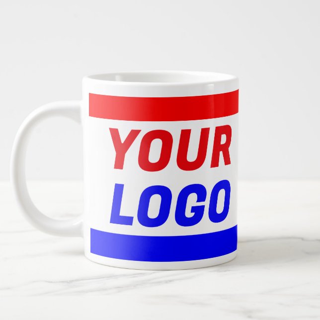 Red, White, and Blue Business Company Logo Jumbo Jumbo-Tasse (Links)