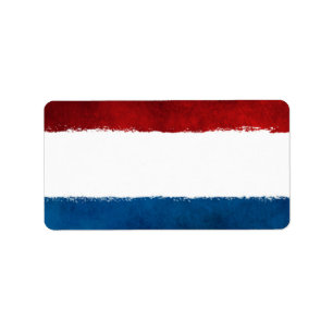 Red White and Blue Grunge Address Labels Adressaufkleber