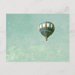 Red White and Blue Hot Air Ballon Postkarte