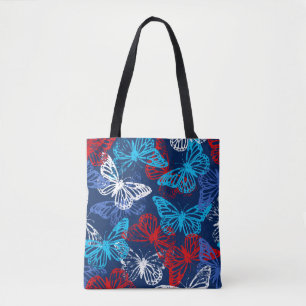 Red White and Blue Patriotic Butterfly Pattern