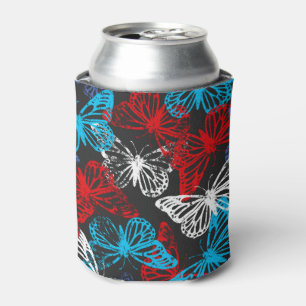 Red White and Blue Patriotic Butterfly Pattern Dosenkühler