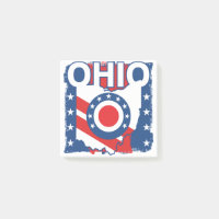 Red White and Blue Patriotic Grunge Ohio