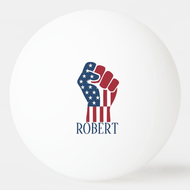 Red White and Blue Patriotic Tischtennisball (Vorderseite)