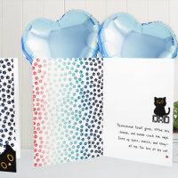 Red White and Blue Paws Funny Black Cat Vater