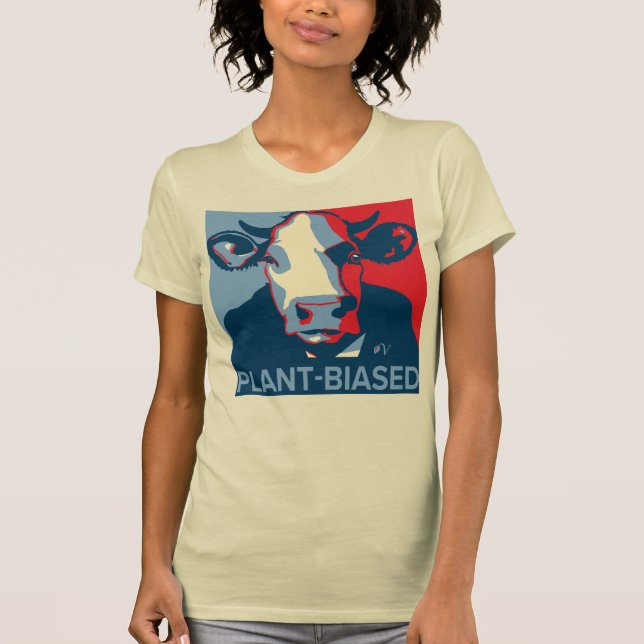 Red White and Blue Pop Art Inspired Cow Tshirt (Vorderseite)