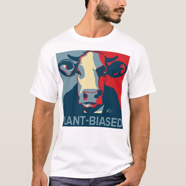 Red White and Blue Pop Art Inspiriert Kuh Tshirt (Vorderseite)