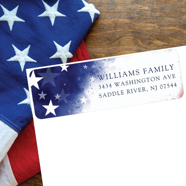 Red White and Blue Return Address Label (Von Creator hochgeladen)