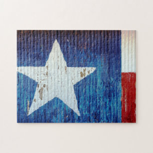 Red White and Blue Rustic Puzzle
