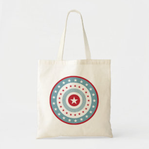 Red White and Blue Stars 4. Juli Tote Tag Tragetasche