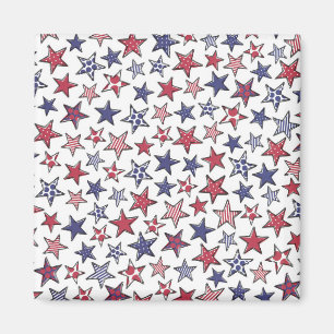 Red White and Blue Stars America Patriotic Magnet
