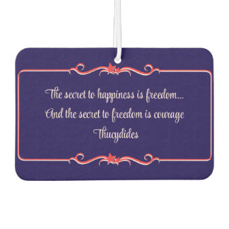 Red, White and Blue Stars and Swirls Freedom Quote Autolufterfrischer