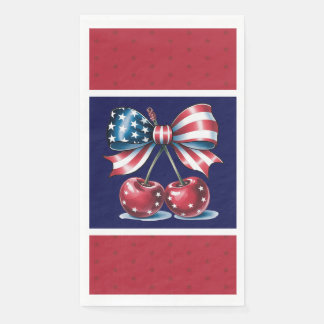 Red White And Blue Stars Paper Guest Towels Serviette