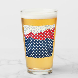 Red, White and Blue Stars (USA) (Vereinigte Staate Glas