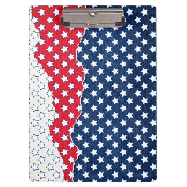 Red, White and Blue Stars (USA) (Vereinigte Staate Klemmbrett (Vorderseite)