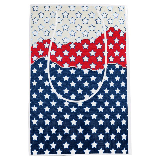 Red, White and Blue Stars (USA) (Vereinigte Staate Mittlere Geschenktüte (Vorderseite)