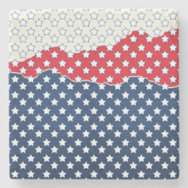 Red, White and Blue Stars (USA) (Vereinigte Staate Steinuntersetzer
