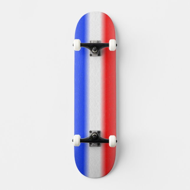 Red White and Blue Stripe der amerikanischen Flagg Skateboard (Vorderseite)