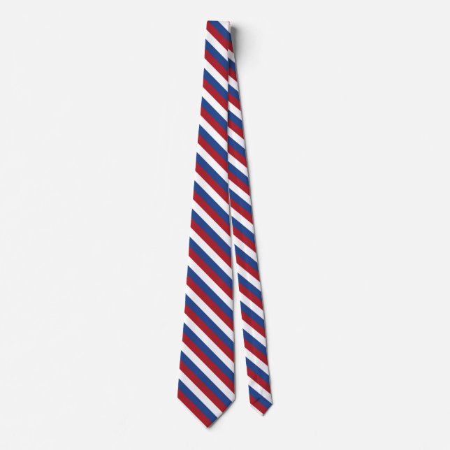 Red White and Blue Striped Krawatte (Vorderseite)