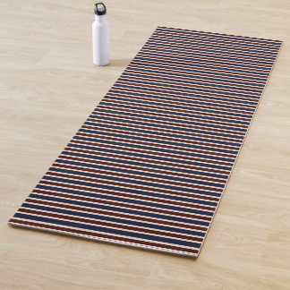 Red, White and Blue Stripes Yogamatte