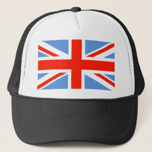 Red White and Blue Union Jack UK Flag Truckerkappe