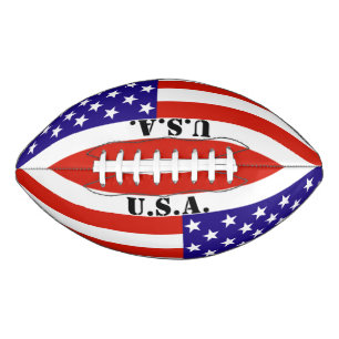 Red, White and Blue USA Flag Football