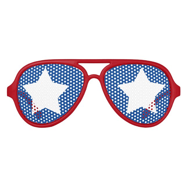 Red White and Blue USA Freedom Partybrille (Vorderseite)