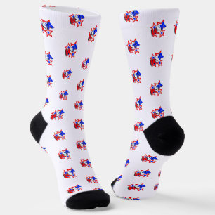 Red White and Blue USA Patriotic Socken