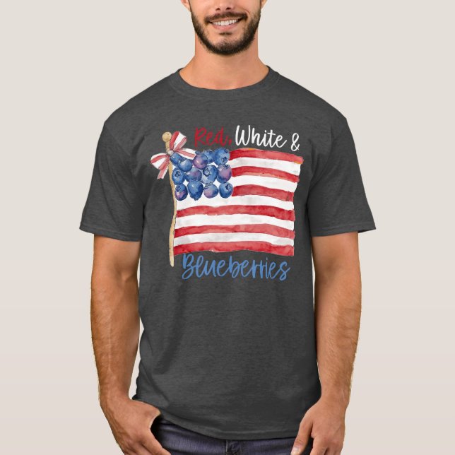 Red White and Blueberries for Supporters Men Women T-Shirt (Vorderseite)
