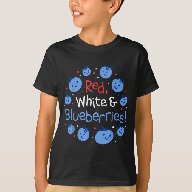Red, White And Blueberries Patriot Dom For Men Wom T-Shirt (Vorderseite)