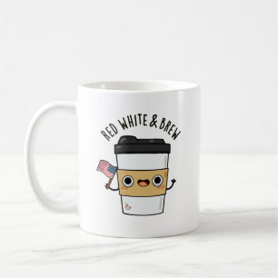 Red White and Brew Funny American Flag Coffee Pub Kaffeetasse
