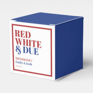 Red White and Due 4. Juli Babydusche Geschenkschachtel