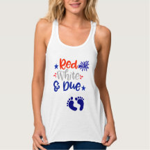 Red White and Due 4. Juli Maternity Shirt