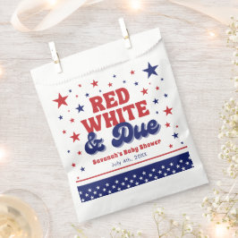 Red, White and Due 4 July Patriotic Baby Shower Geschenktütchen