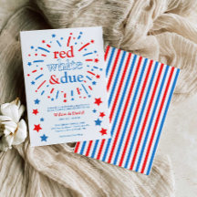 Red White and Due Baby Dusche
