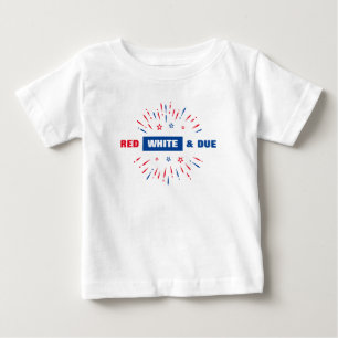 Red White and Due Baby Dusche Matching Family T-shirt