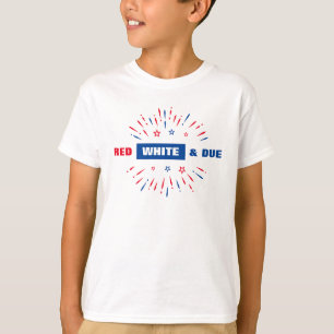Red White and Due Baby Dusche Matching Family T-Shirt
