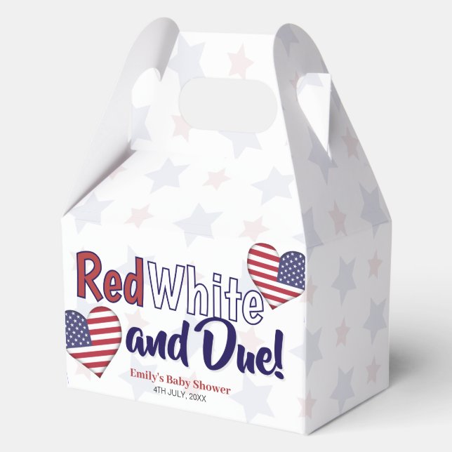Red White and Due Baby Showbox Geschenkschachtel (Vorderseite)