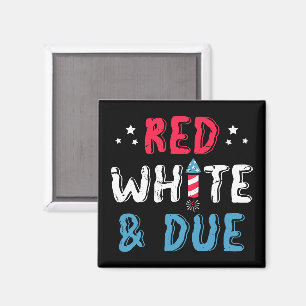 Red White and Due, Schwangerschaft Ankündigung Ges Magnet