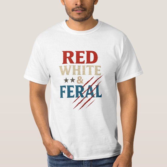 Red White and Ferry Shirt - Funny Patriotic 4. (Vorderseite)