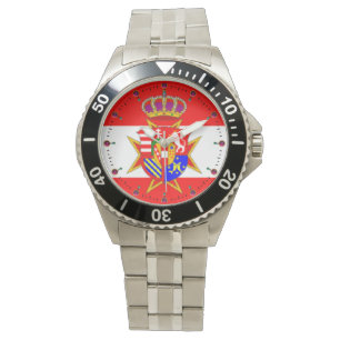 Red White Banner Großherzogtum Toskana Armbanduhr