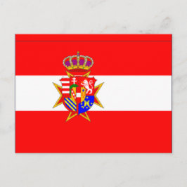 Red White Banner Großherzogtum Toskana Postkarte